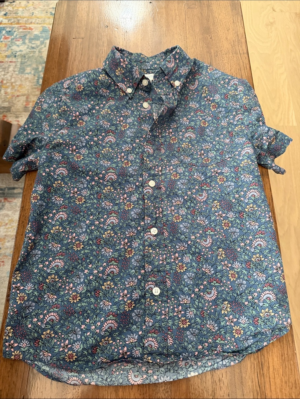 Crewcuts Blue Floral Button-Down Shirt